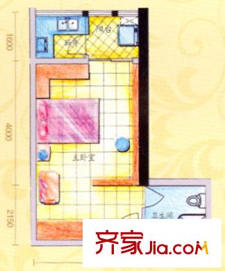 新亞香榭水岸小戶型 1室1廳1衛(wèi)1廚