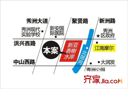 新亞香榭水岸交通圖