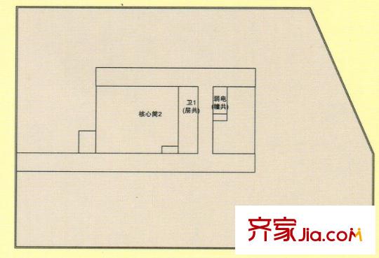 浙聯(lián)金座B座3層戶型 5室2廳1衛(wèi)