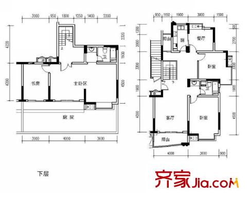 皇都花苑戶型圖1―101戶型圖 5室2廳2衛(wèi)