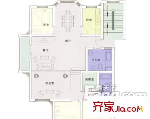 天城園林居戶型圖戶型圖4室2廳2衛(wèi) 4室2廳2衛(wèi)1廚