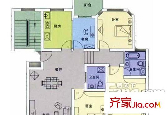 天城園林居戶型圖戶型圖3室2廳2衛(wèi) 3室2廳2衛(wèi)1廚