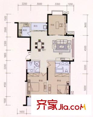 龍盛?華城右岸戶(hù)型圖137平米3室2廳2衛(wèi) 3室2廳2衛(wèi)1廚