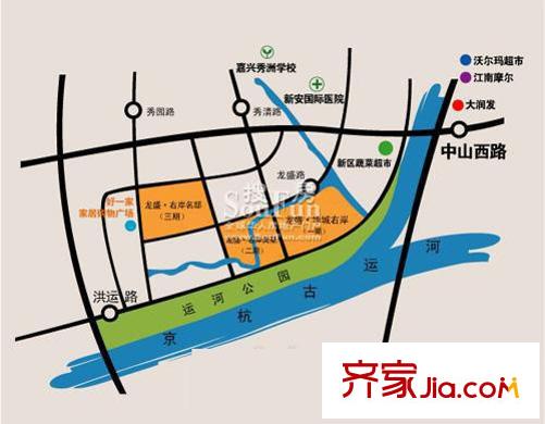 龍盛?華城右岸交通圖華城右岸 