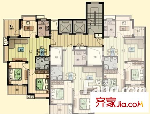 金都九月洋房朗軒戶(hù)型圖戶(hù)型圖3室2廳1衛(wèi) 2室2廳1衛(wèi)1廚