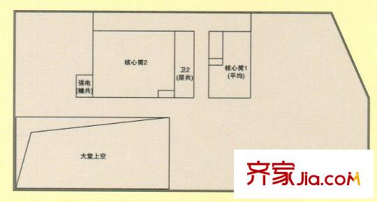 浙聯(lián)金座B座2層戶型 5室2廳1衛(wèi)