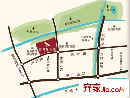 云間綠大地交通區(qū)位圖