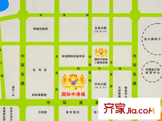 國際中港城區(qū)位圖