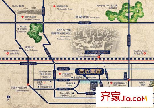 信達(dá)南郡交通圖