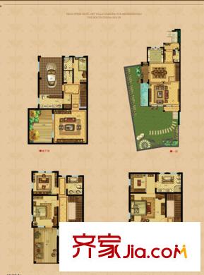 信達(dá)南郡聯(lián)體別墅E戶型伊頓堡 3室3廳6衛(wèi)
