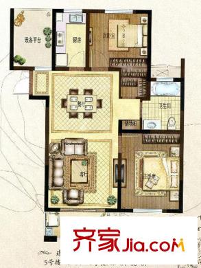 玫瑰恬園高層小戶型A2 2室2廳1衛(wèi)1廚