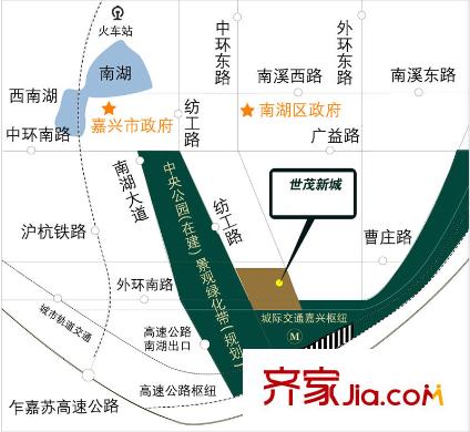 世茂新城卡門印象交通圖