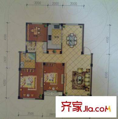 巨匠義圣名苑B7戶(hù)型圖 3室2廳1衛(wèi)