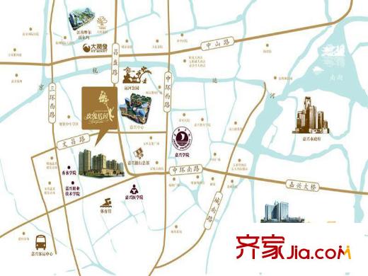 玫瑰恬園區(qū)位圖