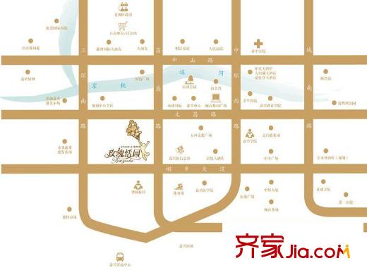 玫瑰恬園區(qū)位圖