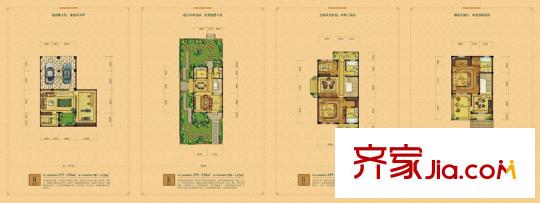 嘉盛龍庭B別墅戶型 4室5廳3衛(wèi)1廚