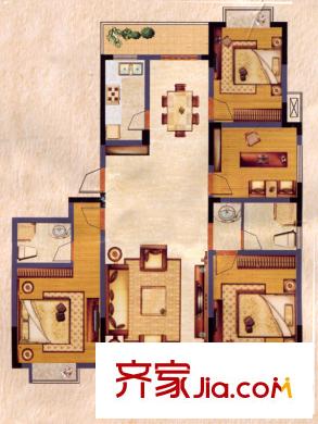 金橋名苑5#A戶(hù)型 4室2廳2衛(wèi)