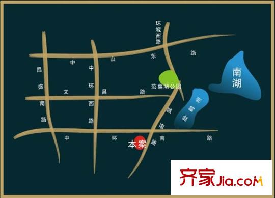 嘉城南都苑區(qū)位圖