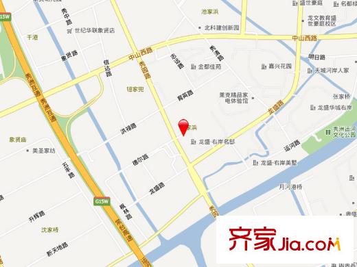 龍盛右岸名邸交通圖