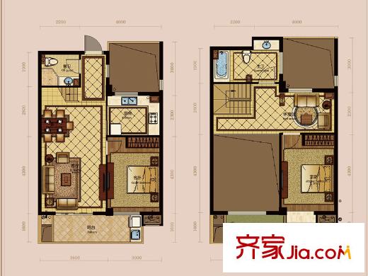 金都夏宮笛園G5-B戶型 2室2廳2衛(wèi)1廚