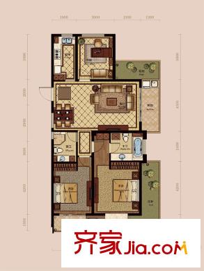 金都夏宮笛園G5-A戶型 3室2廳2衛(wèi)1廚