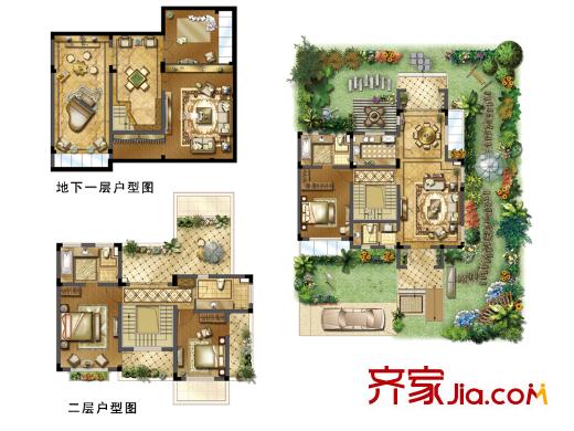 合悅江南B2戶型平面圖 3室2廳4衛(wèi)1廚