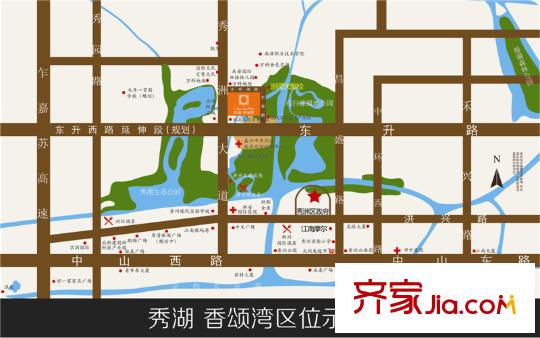 秀湖香頌灣區(qū)位圖
