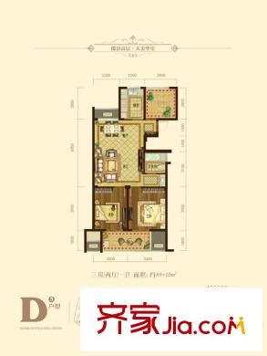 紫元?尚園15#16#D5戶型 3室2廳1衛(wèi)1廚
