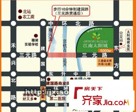 江南太陽城交通圖
