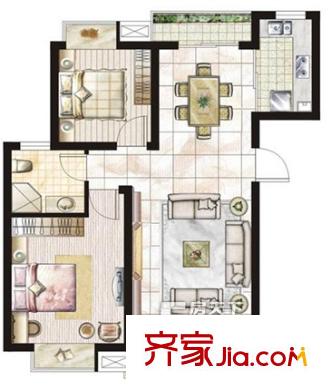 江南太陽城戶型圖戶型圖2室2廳1衛(wèi) 2室2廳1衛(wèi)1廚