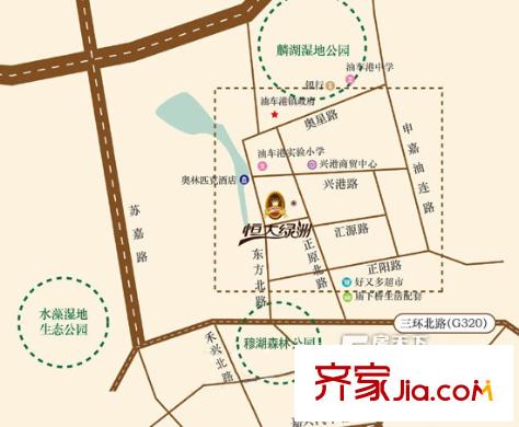 恒大綠洲交通圖