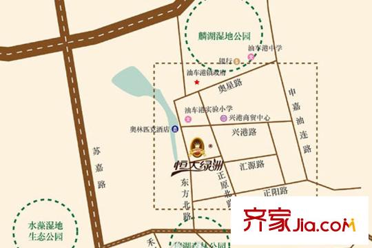 恒大綠洲交通圖