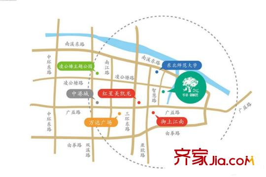華章?御樹灣區(qū)位圖