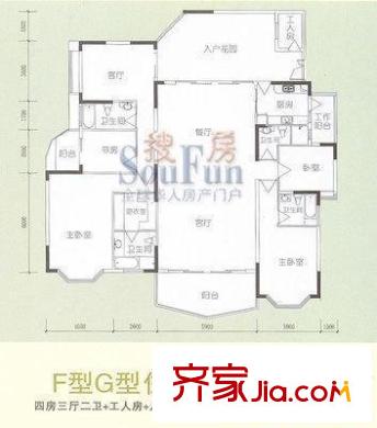 麗日花園 2室 戶型圖