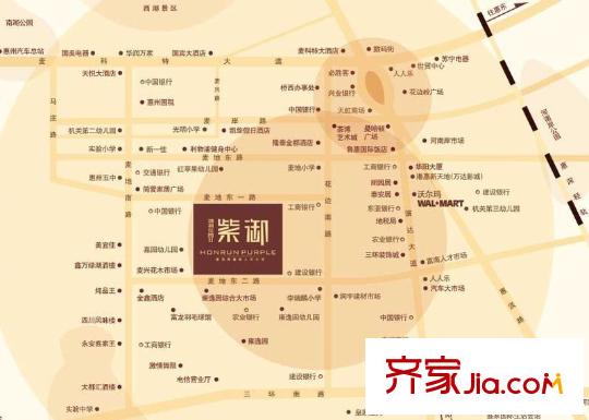 鴻潤紫御交通圖區(qū)位圖