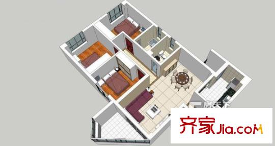 國商大廈 3室 戶型圖