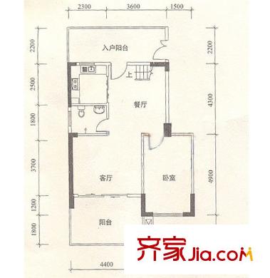芳華苑 1室 戶型圖