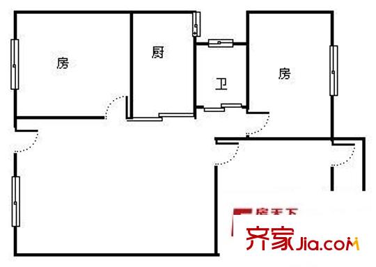 東成新苑 3室 戶型圖