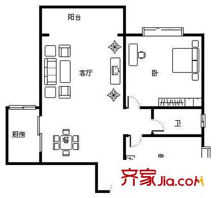 東成新苑 2室 戶型圖