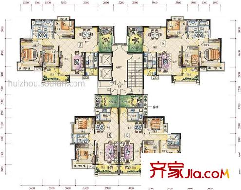 新天名城戶型圖奧倫堡總戶型圖 2室2廳1衛(wèi)1廚