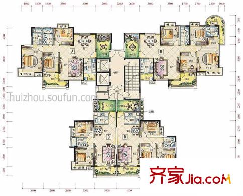新天名城戶型圖紐倫堡、海倫堡 2室2廳1衛(wèi)1廚