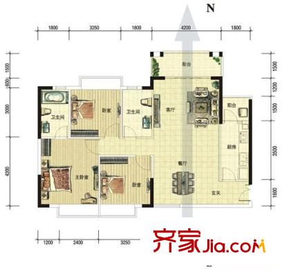 金裕大廈 3室 戶型圖
