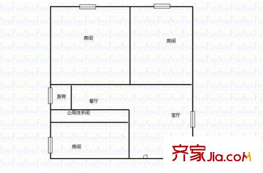 金裕大廈 3室 戶型圖