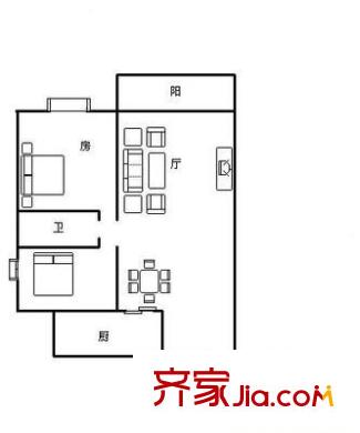 東成新苑 2室 戶型圖