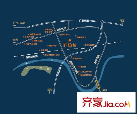 王府?釣魚臺(tái)交通圖