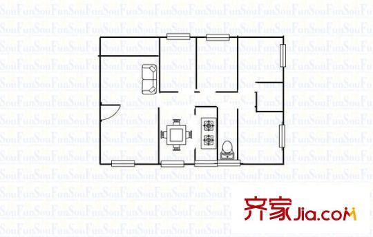 新興花苑戶型圖新興花園一期 4室 戶型圖 4室2廳2衛(wèi)1廚