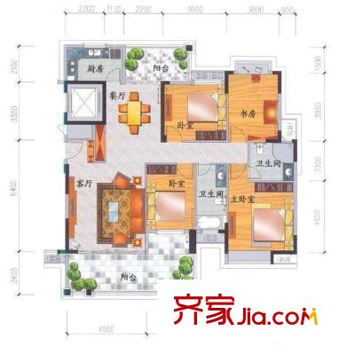 蓮子塘小區(qū) 4室 戶型圖