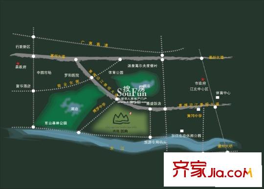 華基江山別墅交通圖