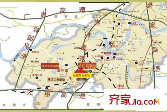 光耀荷蘭小城別墅交通圖