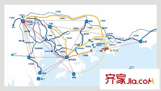 金融街巽寮灣別墅交通圖